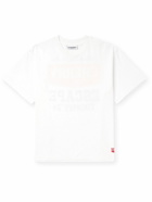 Cherry Los Angeles - Escape Logo-Print Garment-Dyed Cotton-Jersey T-Shirt - White