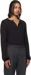 OUR LEGACY Navy Fine Henley