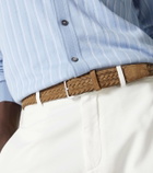 Canali Braided suede belt