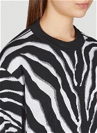 Zebra Cropped Sweater in Black