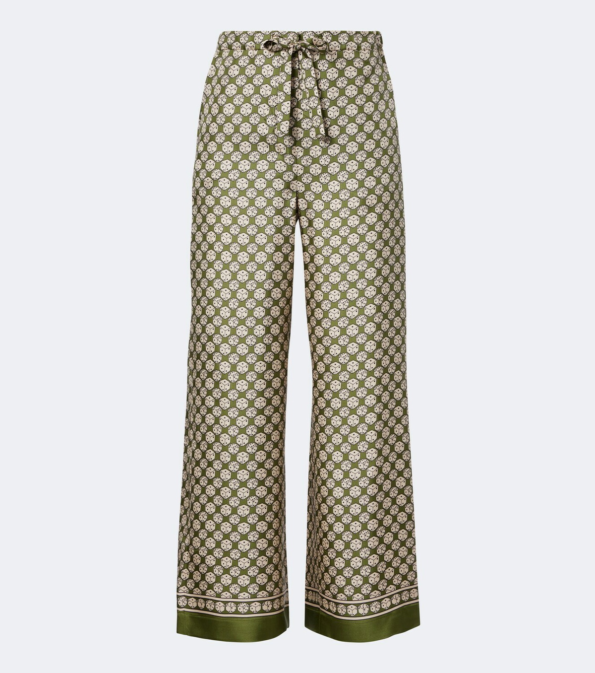 'S Max Mara Printed silk wide-leg pants