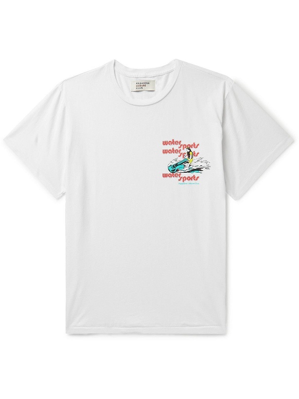 Photo: Pasadena Leisure Club - Water Sports Printed Cotton-Jersey T-Shirt - White
