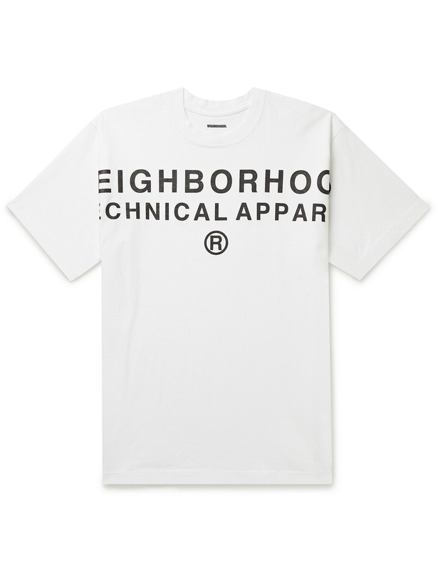 Photo: NEIGHBORHOOD - Logo-Print Cotton-Jersey T-Shirt - White