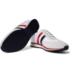 Thom Browne - Striped Suede and Leather-Trimmed Canvas Sneakers - Men - White