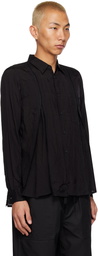 Black Comme des Garçons Black Pleated Shirt