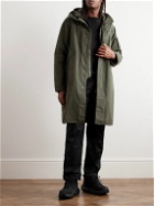C.P. Company - Logo-Appliquéd Garment-Dyed 50 Fili Hooded Parka with Removable Quilted Shell Liner - Green