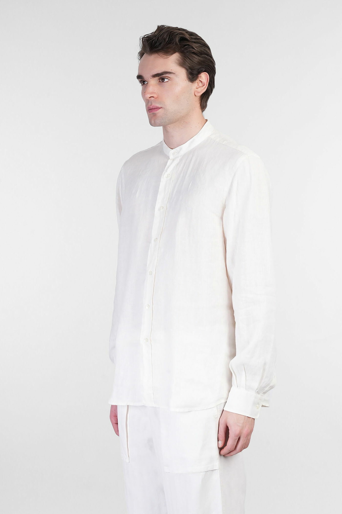 Aspesi Bruce Shirt In Beige Linen