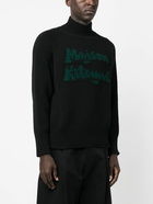 MAISON KITSUNE' - Logo Wool Turtle-neck Jumper