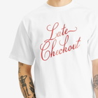 Late Checkout Men's Script T-Shirt in White