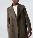 Brunello Cucinelli Double-breasted virgin wool overcoat