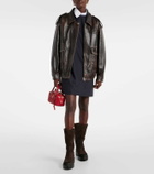 Miu Miu Logo suede ankle boots