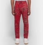 Isabel Marant - Petros Printed Cotton Drawstring Trousers - Red