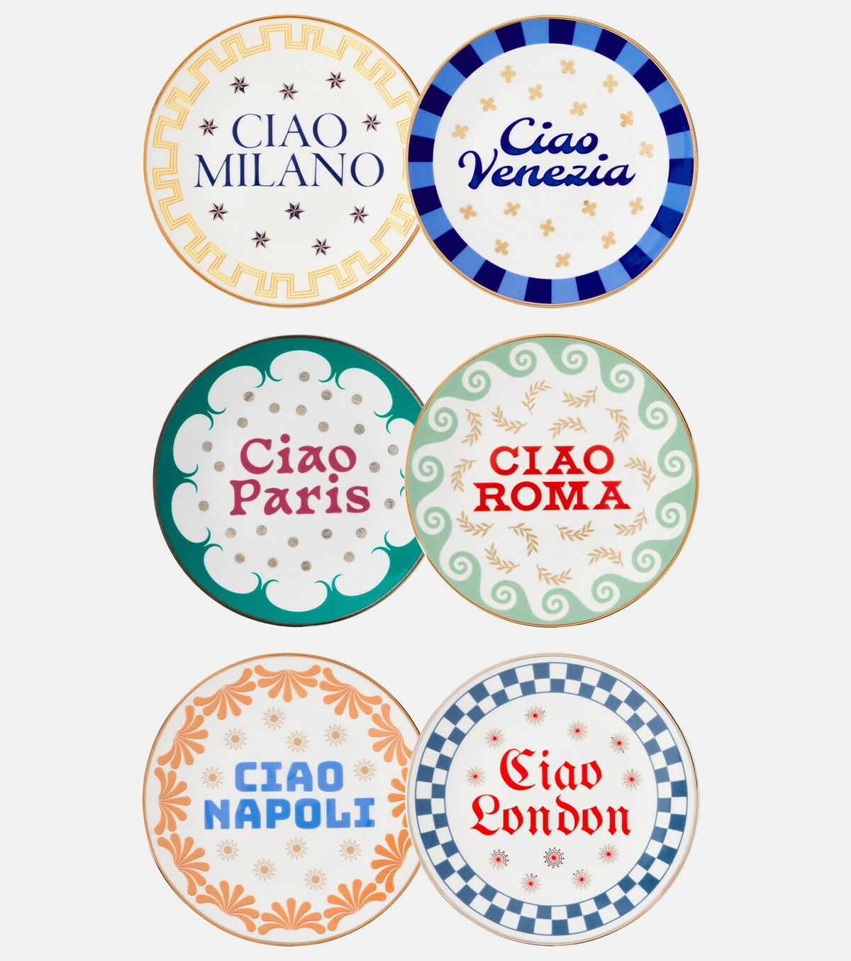 Bitossi Set of 6 porcelain plates