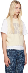 GANNI Off-White Jacquard Vest