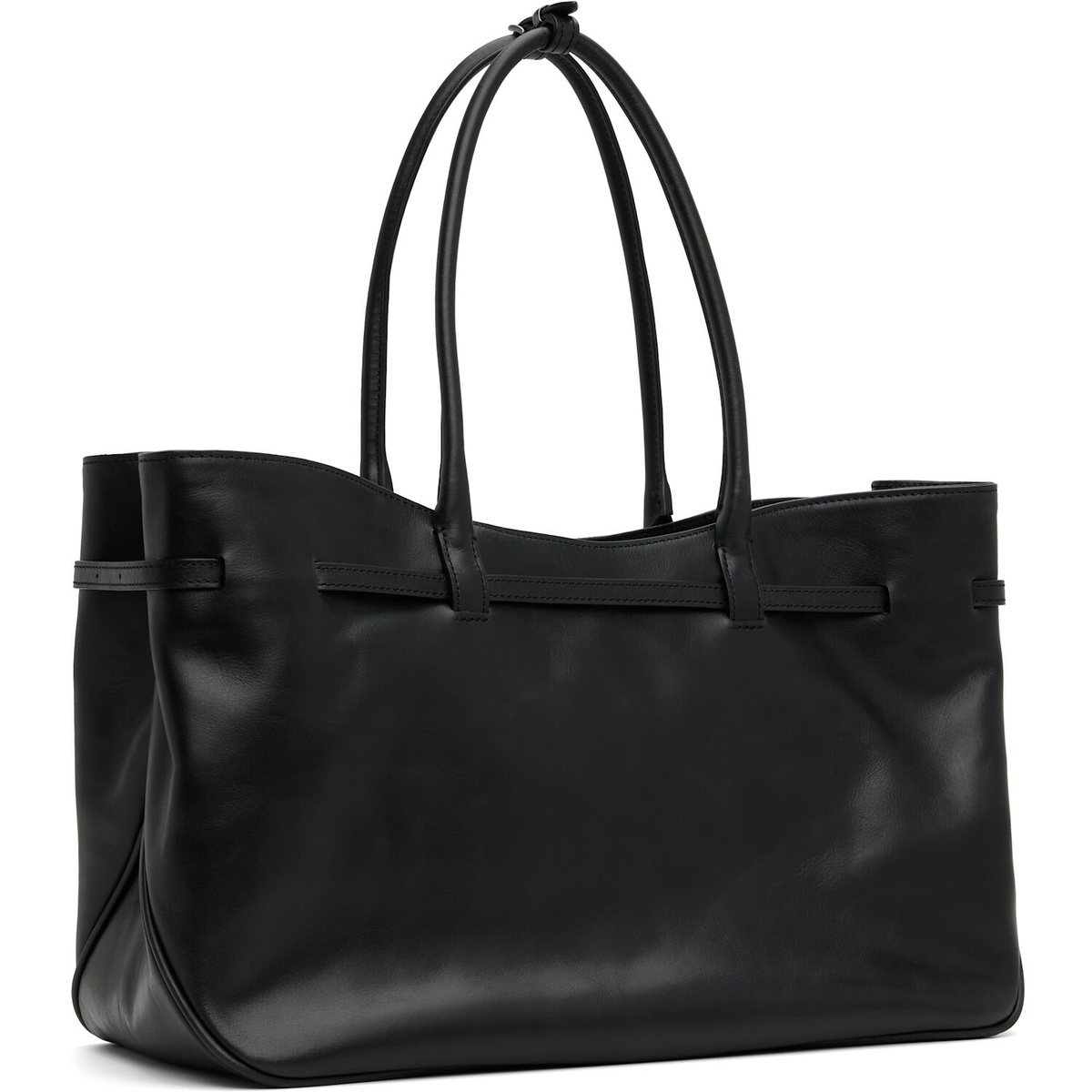 MARGESHERWOOD Black Leather 'Grandma' Used Large Tote