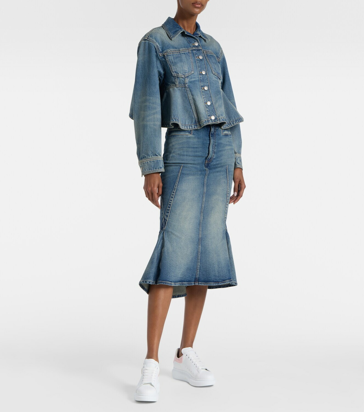 McQueen Oversized leather sneakers