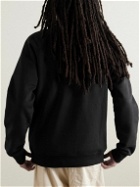 adidas Originals - Essential Logo-Embroidered Cotton-Blend Jersey Sweatshirt - Black