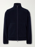 Moncler - Logo-Appliquéd Zip-Up Fleece Jacket - Blue