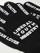 Liberal Youth Ministry - Logo-Appliquéd Stretch-Knit Gloves