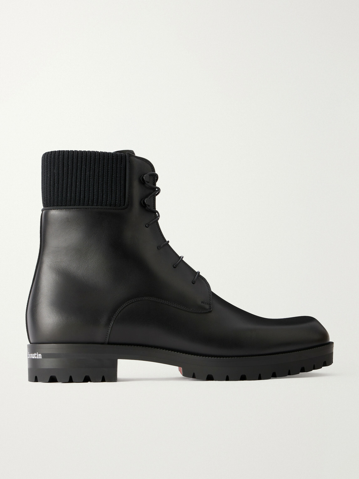 Christian Louboutin - Trapman Leather Lace-Up Boots - Black