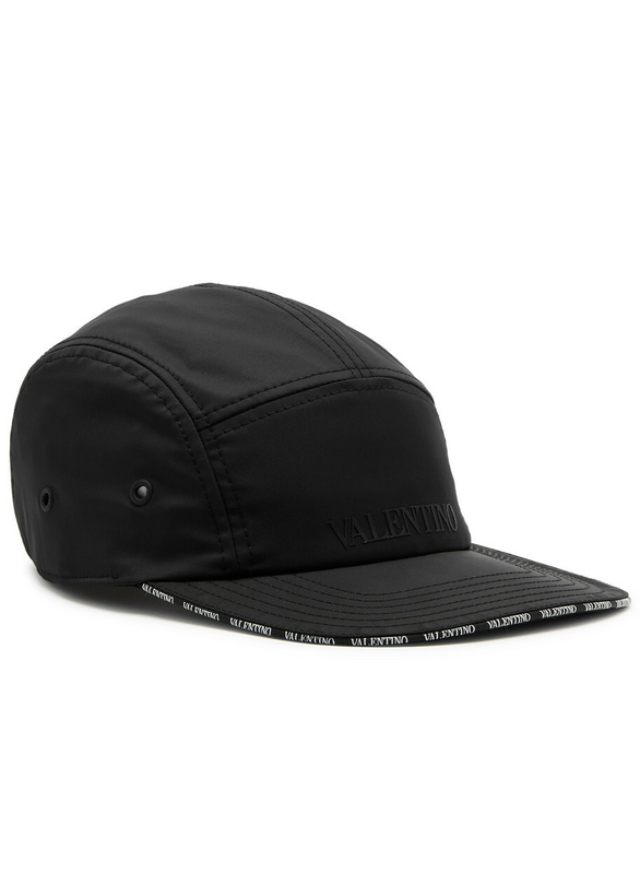 Photo: Valentino Logo Panelled Shell cap Black