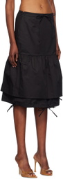 Miaou Black Mariana Midi Skirt