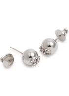 Valentino Vlogo Crystal-embellished Stud Earrings - Silver - One Size