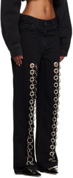 Lado Bokuchava Black Pierced Jeans