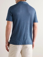 Hartford - Linen Polo Shirt - Blue