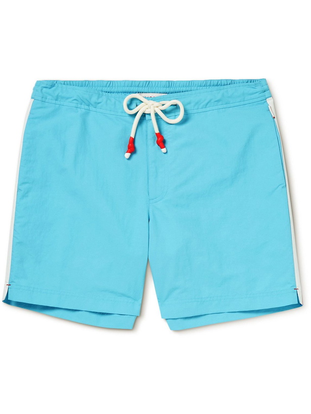 Photo: Orlebar Brown - Standard Mid-Length Piped Swim Shorts - Blue