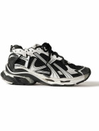 Balenciaga - Runner Distressed Rubber and Mesh Sneakers - White