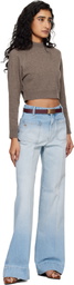 Victoria Beckham Burgundy Regular Dorian Belt
