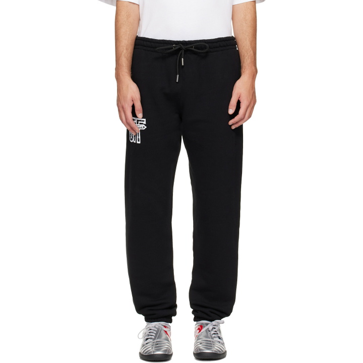 Photo: Off-White Black Motion Arrow Cuffed Sweatpants