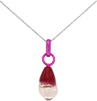 Panconesi Silver & Pink Hybrid Stone Talisman Necklace