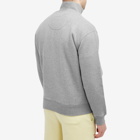 Maison Kitsuné Men's Bold Fox Head Patch Half Zip Sweat in Medium Grey Melange