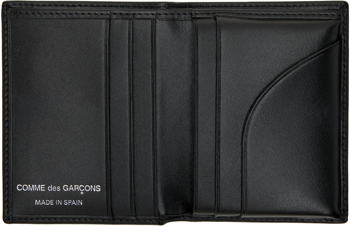 COMME des GARÇONS WALLETS Black Silver Eyelet Card Holder