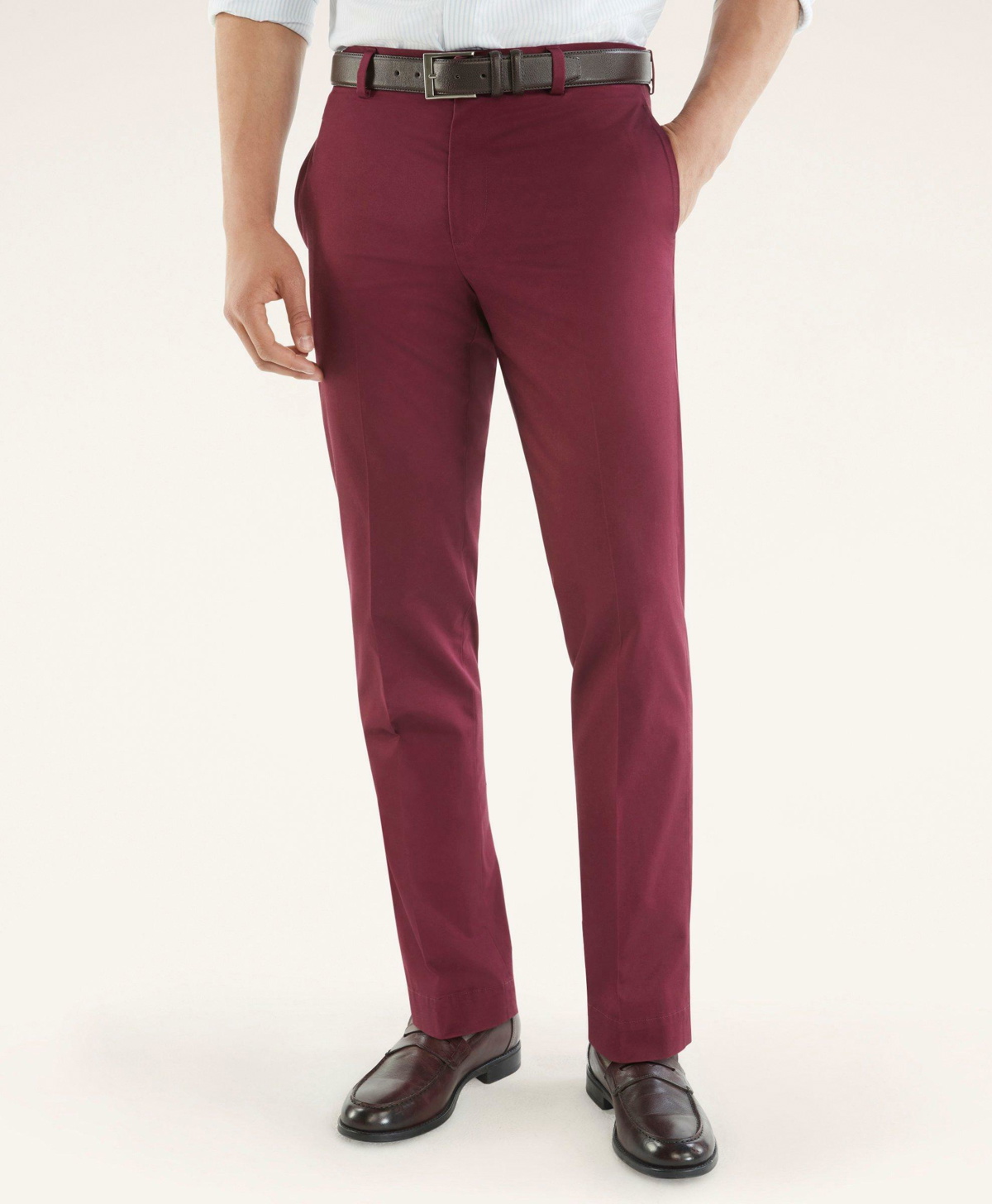 Brooks Brothers Men's Clark Straight-Fit Stretch Advantage Chino Pants | Dark Red