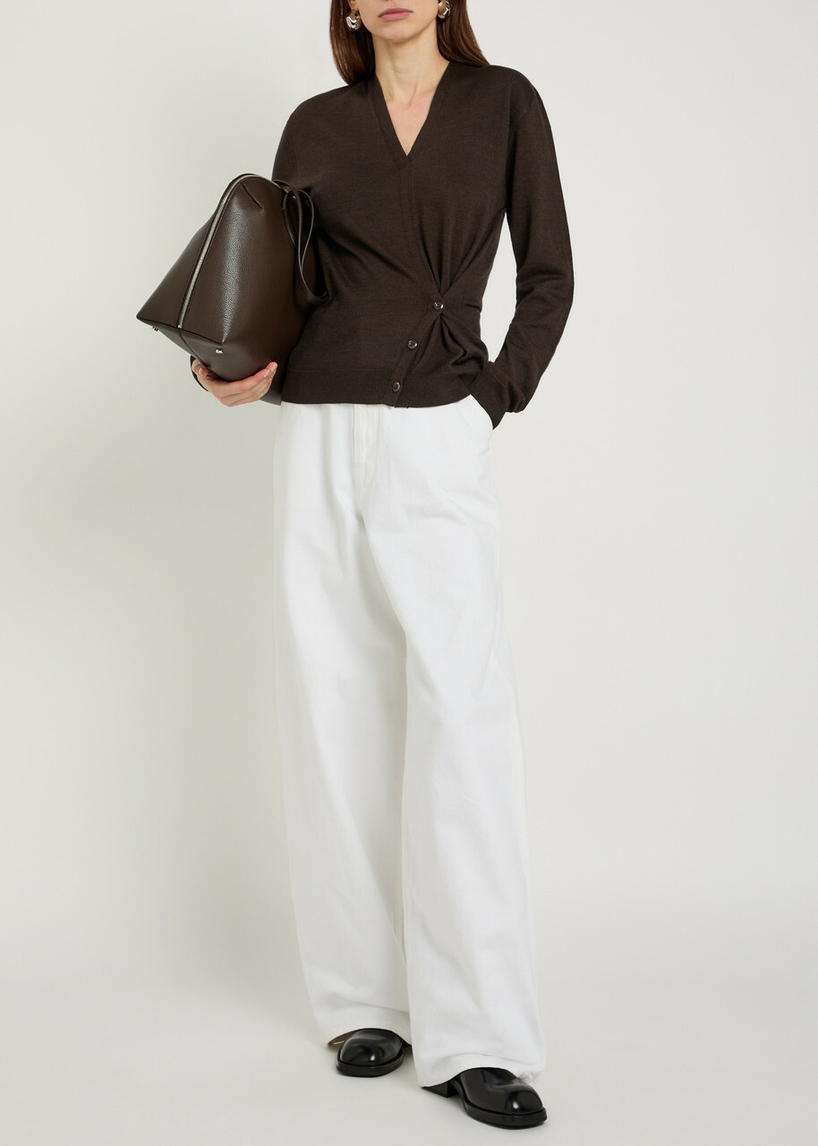 Lemaire Twisted Knit Jumper Dark Brown