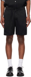 le PÈRE Black Double Pocket Shorts