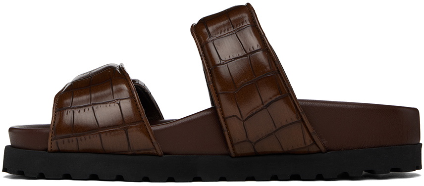 GIABORGHINI Brown Perni 11 Croc Sandals