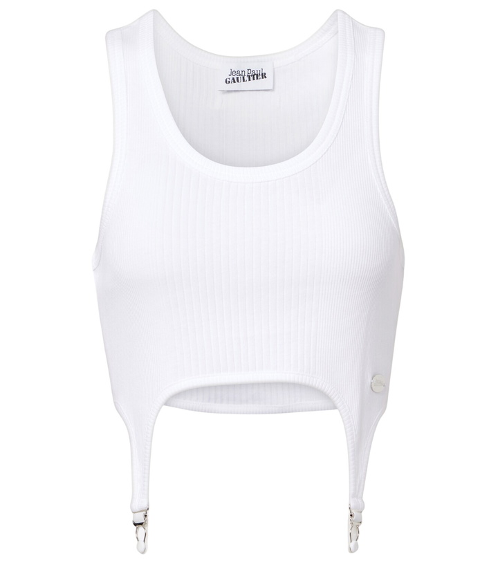 Photo: Jean Paul Gaultier Ribbed-knit cotton jersey bra top