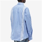 Balenciaga Men's DIY Panel Shirt in Blue/Light Blue
