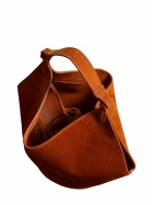 KHAITE - Mini Lotus Suede Top Handle Bag