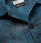 Universal Works - Norfolk Space-Dyed Cotton-Blend Seersucker Jacket - Blue