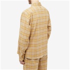 Acne Studios Men's Sarlie Flannel Check Face Shirt in Brown/Orange