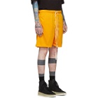 Essentials Yellow Mesh Logo Shorts