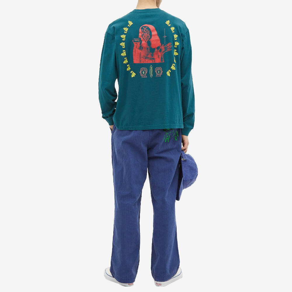 Brain Dead Men's Visions Club Long Sleeve T-Shirt in Teal
