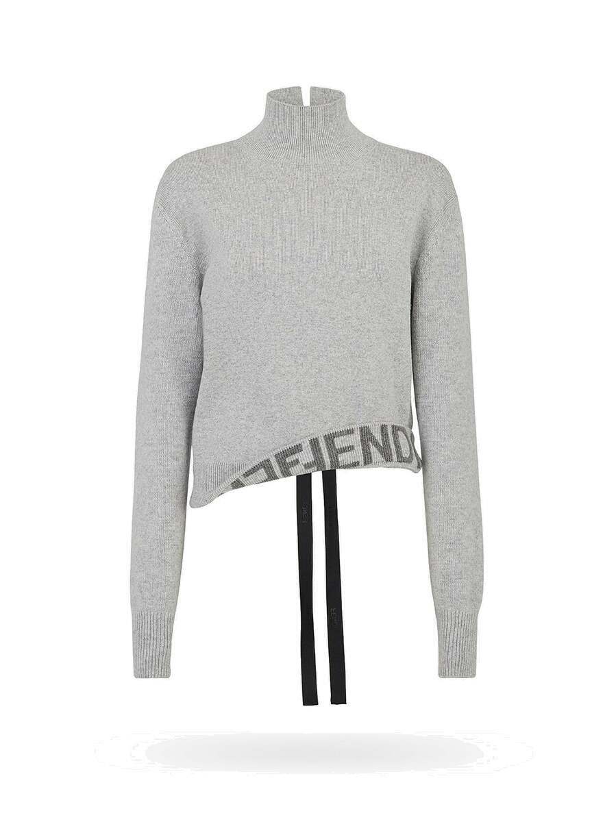 Fendi Sweater Grey Womens Fendi