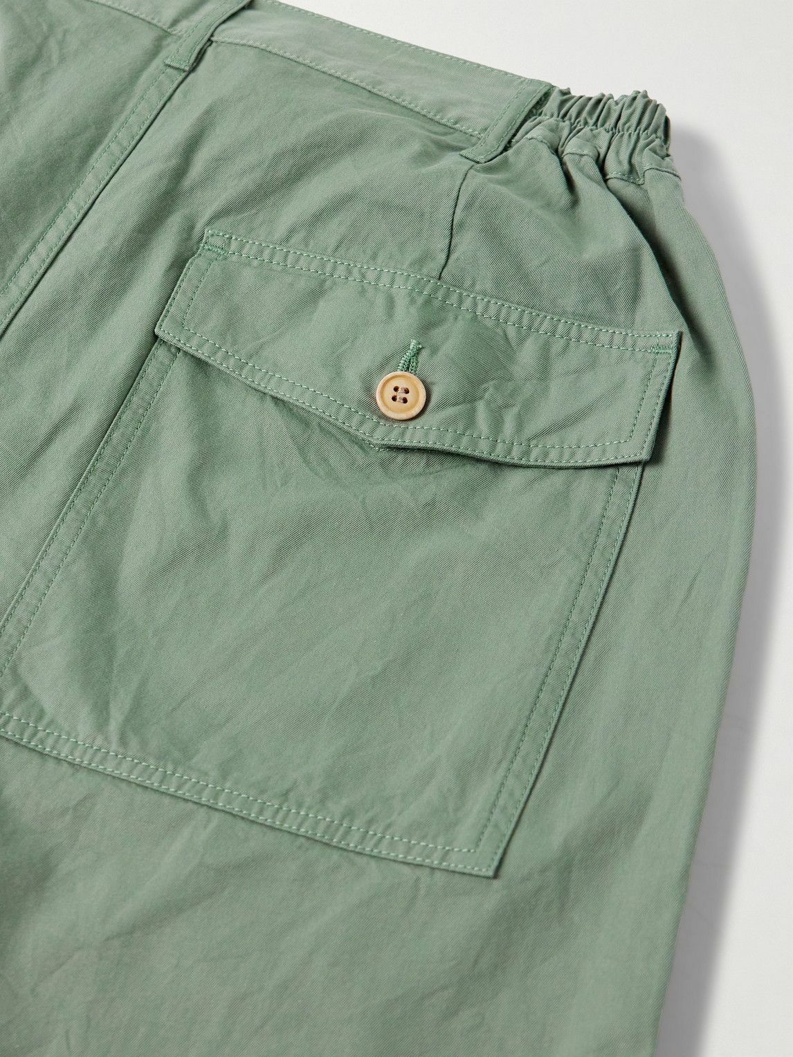Visvim - Carrol Tapered Cotton-Gabardine Cargo Pants - Green