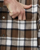 Norse Projects Anton Brushed Flannel Check Brown - Mens - Longsleeves